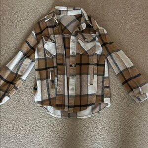 Plaid Button-Up Kids Shirt